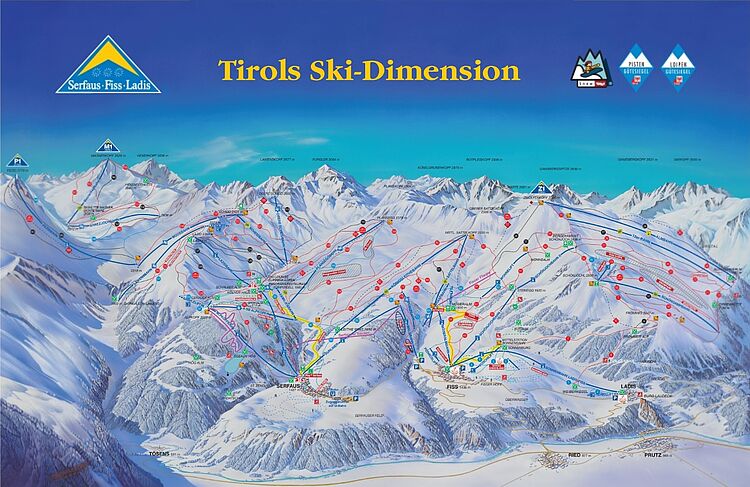 Current trail map Serfaus - Fiss - Ladis 