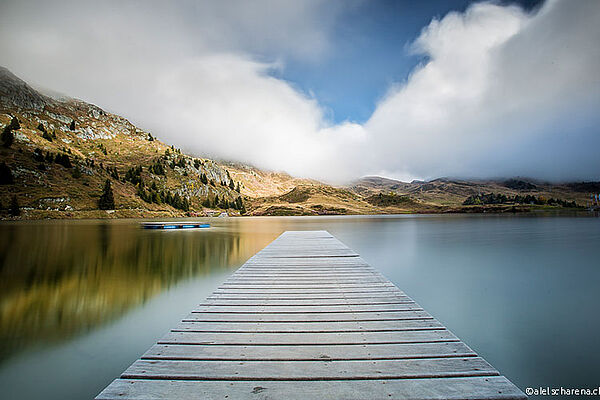 Mountain lake Fiescheralp