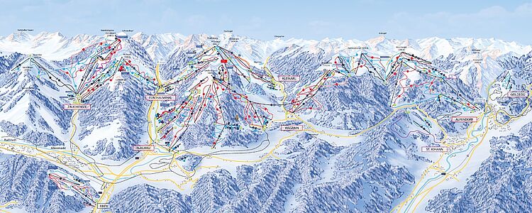 Pistenplan St. Johann - Snow Space Salzburg aktuell