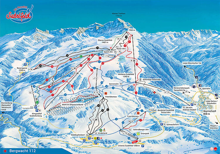 Pistenplan Bayrischzell - Sudelfeld aktuell