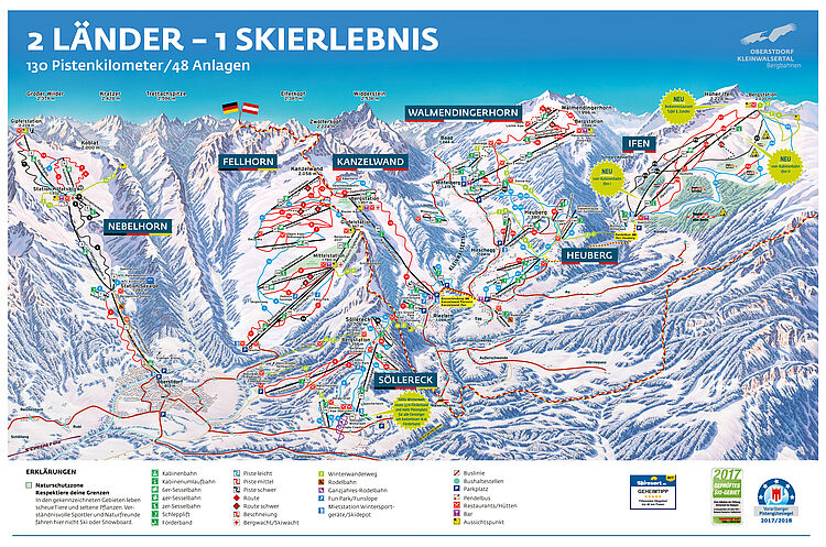 Current rail map Riezlern at Kleinwalsertal