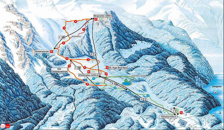 Pistenplan Berchtesgaden Jenner aktuell Pistenplan Berchtesgaden Jenner aktuell