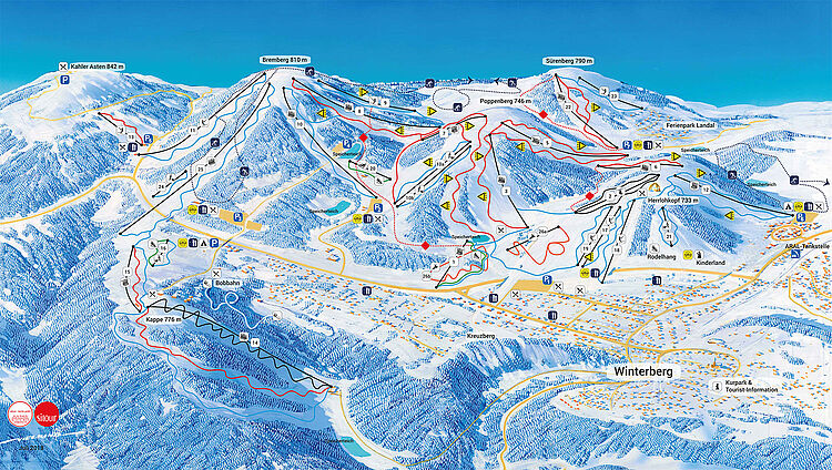 Pistenplan Skikarussell Winterberg aktuell