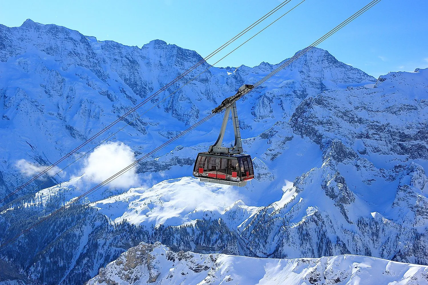 Funivia da Mürren allo Schilthorn con spettacolari vette innevate