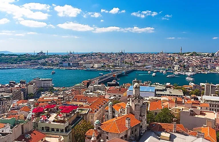 Blick über Istanbul und das Goldene Horn