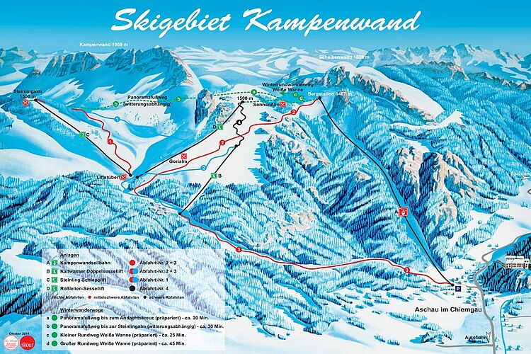 Ski map Aschau - Kampenwand 2020/2021