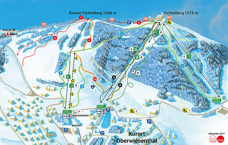 Ski map Oberwiesenthal Fichtelberg 2020/2021