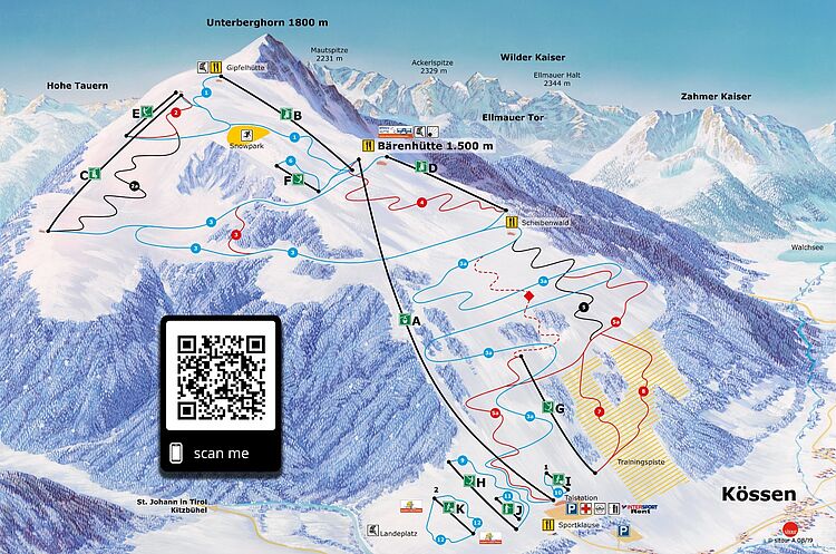 Current trail map Kössen - Hochkössen