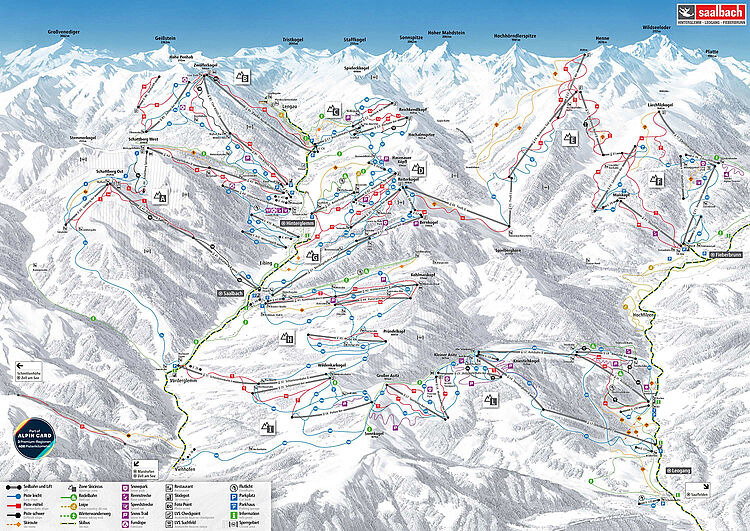Current trail map Leogang Skicircus