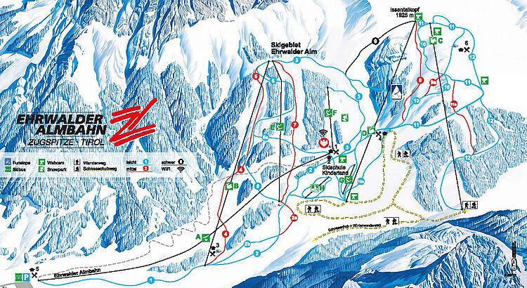 Current trail map Ehrwald