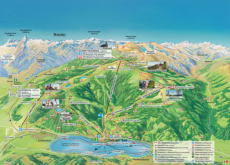 Sommerpanorama Zell am See - Schmittenhöhe