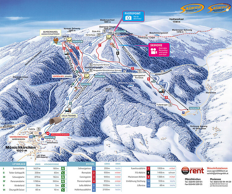 Current trail map Mönichkirchen