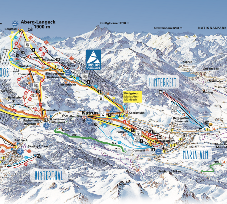 Pistenplan Maria Alm - Hochkönig aktuell