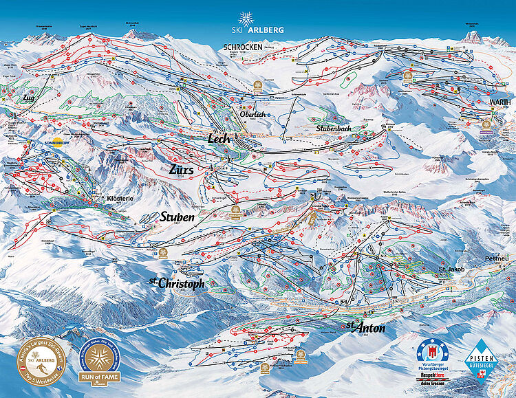 Current trail map Lech am Arlberg