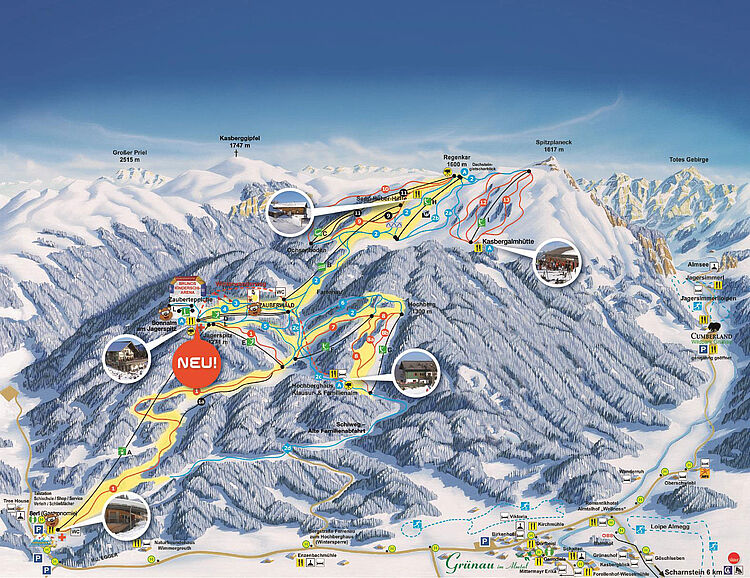 Current trail map Günau im Almtal - Kasberg 