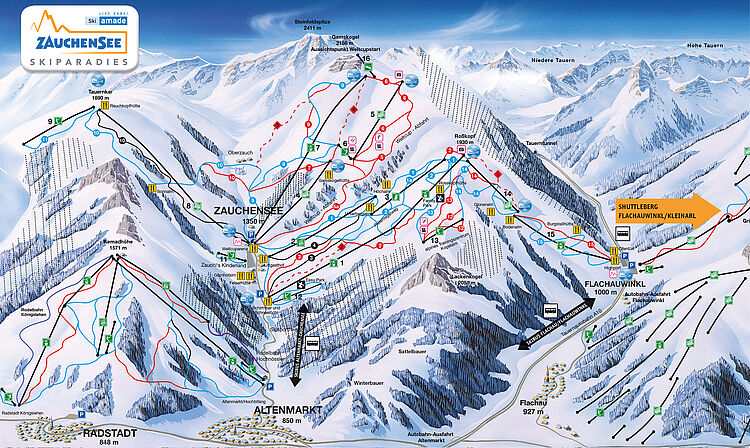 Current trail map Zauchensee