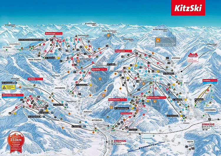 Pistenplan Hollersbach - SkiKitz aktuell