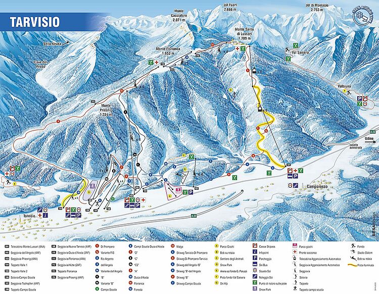 Ski map Tarvisio - Monte Lussari 2020/2021