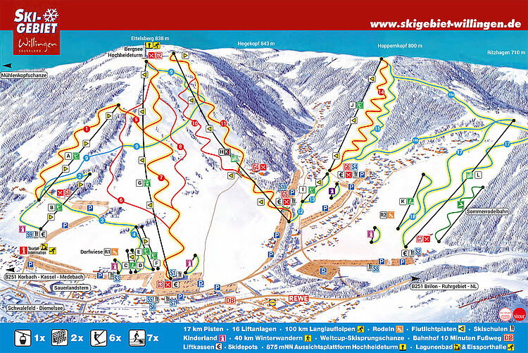 Ski map Willingen 2020/2021