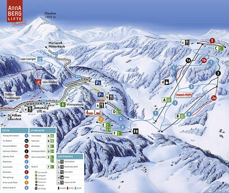 Current trail map Annaberg - Lower Austria