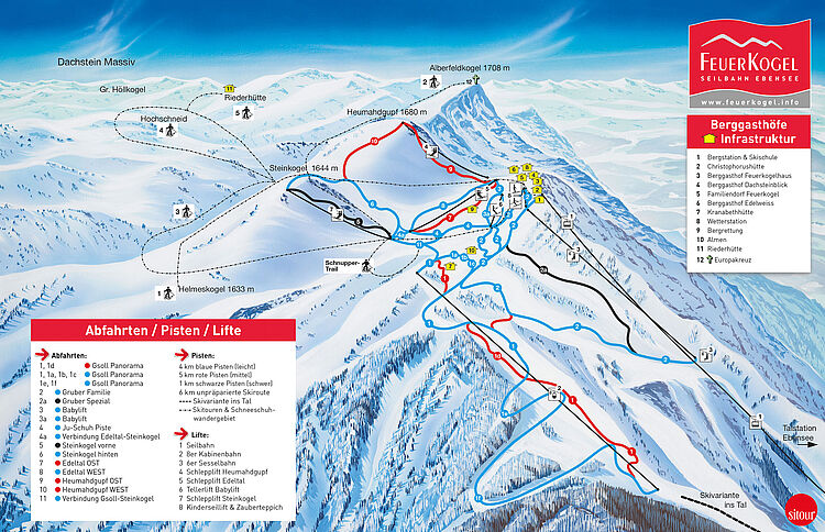 Trail map Feuerkogel - Ebensee