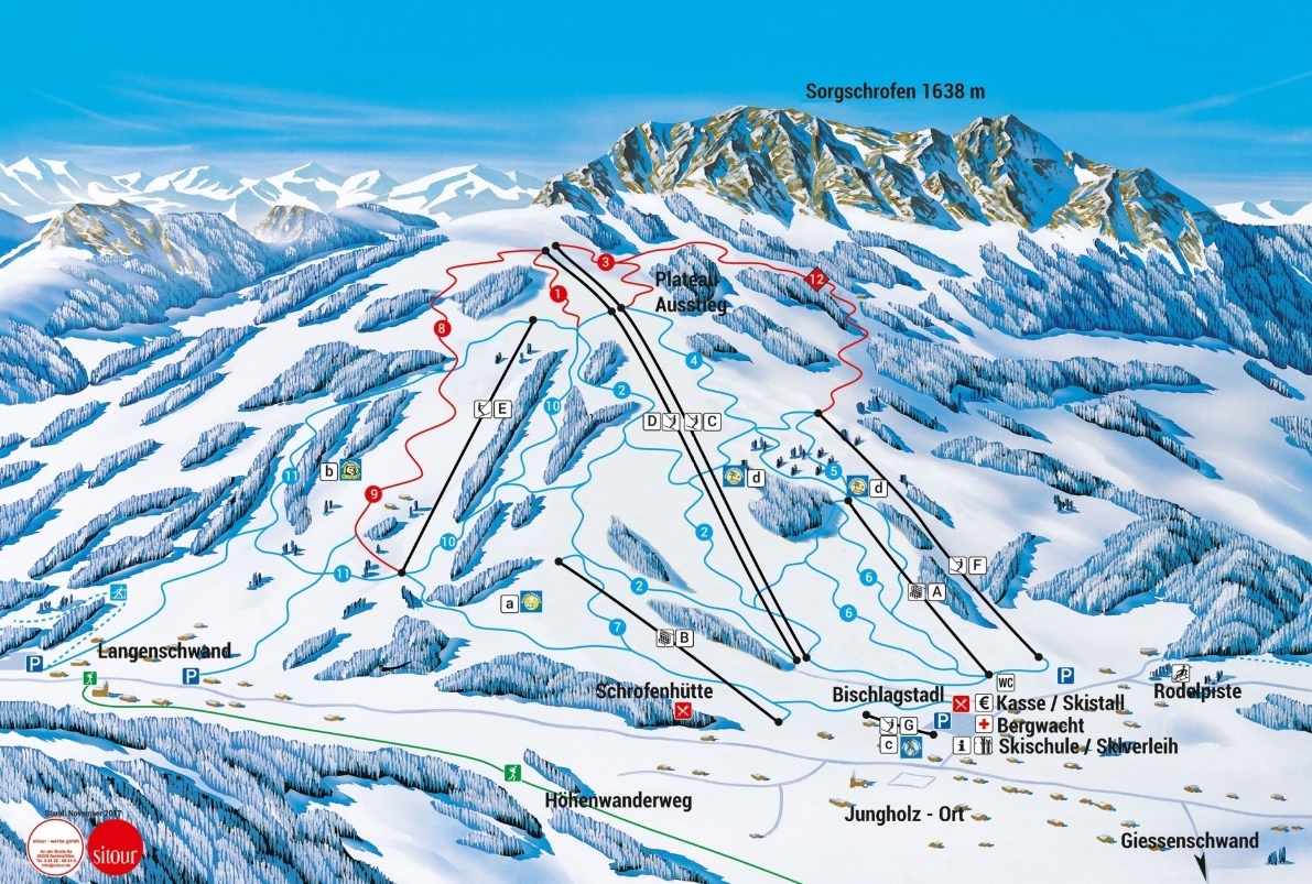 Pistenplan Jungholz - Tannheimer Tal aktuell